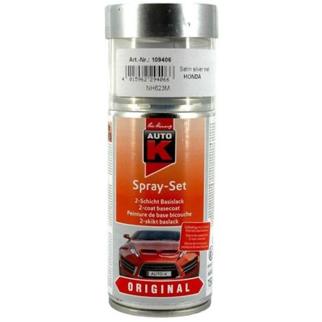 Bombe de peinture pour carrosserie - Honda - Satin Silver Met - NH623M - 150ml - Auto K