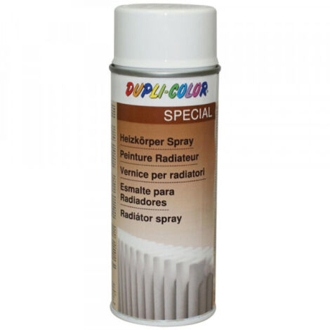 Bombe de peinture pour radiateur - Blanc satiné - Résistant chaleur - 400ml - Dupli-color