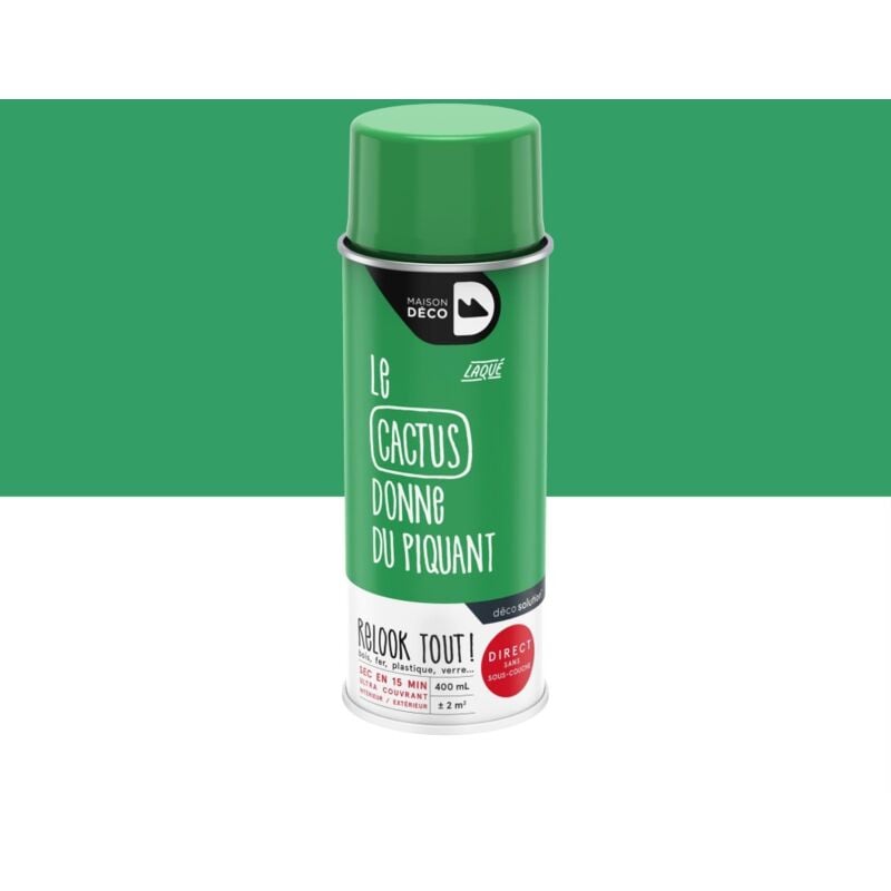 Bombe de peinture Relook tout Maison Deco cactus brillant 400 ml