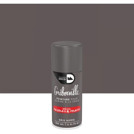 Bombe de peinture Tableau craie gribouille MAISON DECO gris hippo mat 150 ml