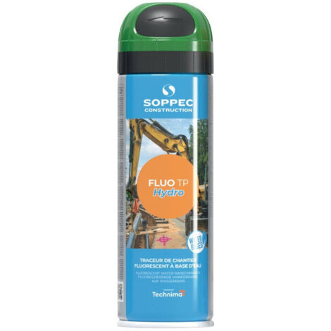 Bombe de peinture - Traceur chantier vert fluo tp hydro SOPPEC - 143518