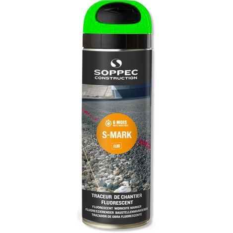 Bombe de peinture - Traceur de chantier SOPPEC vert fluo s mark 3-6 mois - 141918