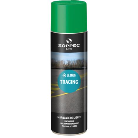 Bombe de peinture - Traceur de ligne SOPPEC pour le marquage vert tracing 500 ml -151605