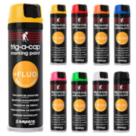 Bombe marquage chantier t-a-c extra 500ml jaune fluo (Par 12)