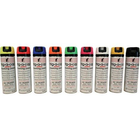 Bombe marquage chantier t-a-c extra 500ml jaune (Par 12)