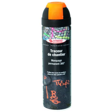 BOMBE TRACEUR DE CHANTIER FLUO 500ML - ORANGE