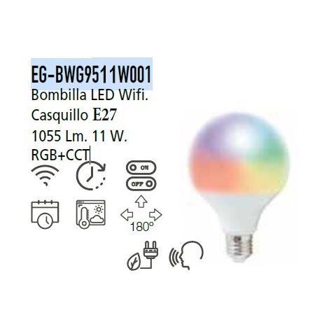 BOMBILA WIFI G95 11W 1055LM RGB+CCT ENERGEEKS EG-BWG9511W001