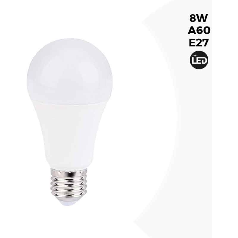 

Bombilla 12-24V DC 8W E27 A60 para caravanas, camping y embarcaciones | Blanco Frío