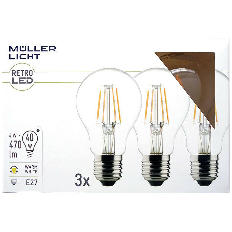 

bombilla 4W LED (40W) E27 220-240V 470lm 2700K 10.000h 3x