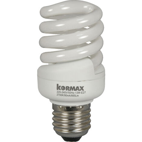Bombilla ahorro espiral mini E14 - 11 W - 4000 K