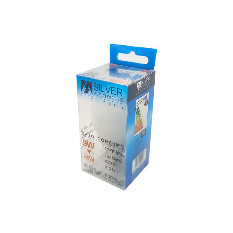 

Bombilla Bajo Consumo ESFERICA 9W E14 Blanco 410Lu