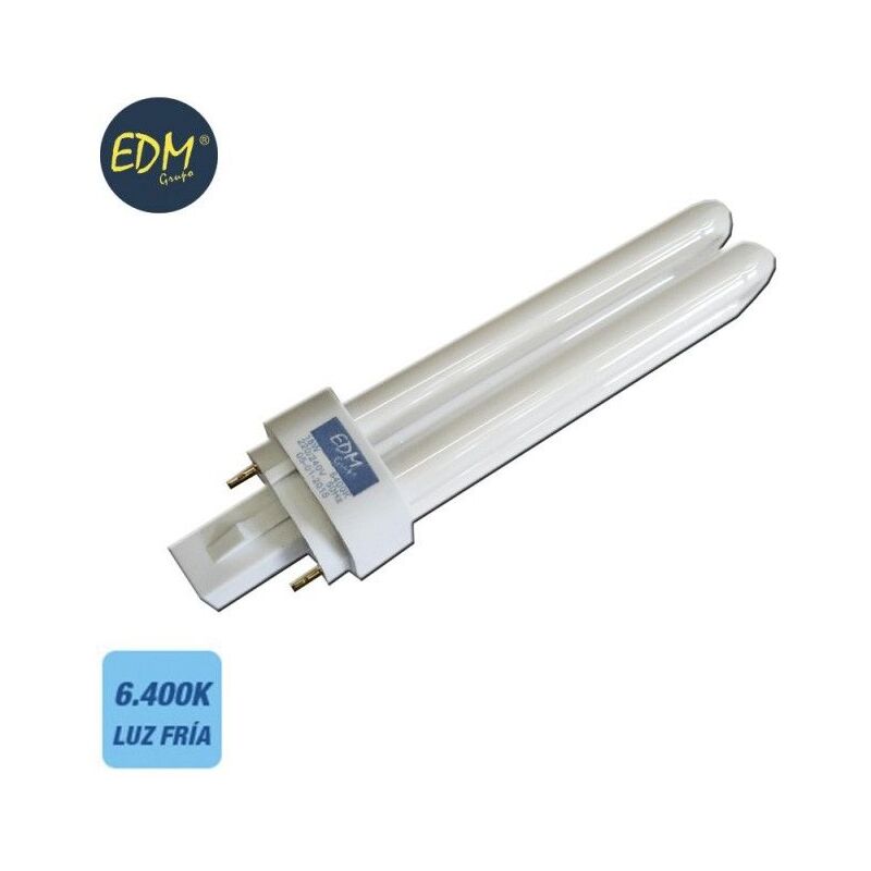 

Bombilla bajo consumo g-24 d1 18w 6.400k luz fria - EDM