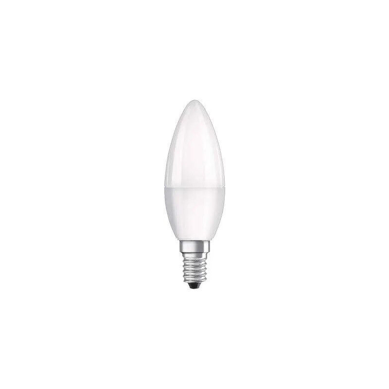 Bombilla led E14 de llama escarchada, 4,9 w, blanco cálido.