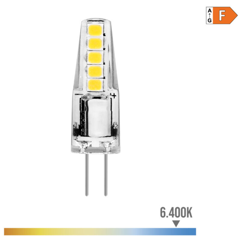 

EDM Bombilla bi-pin silicona led g4 12v 2w 180 lm 6400k luz fria edm