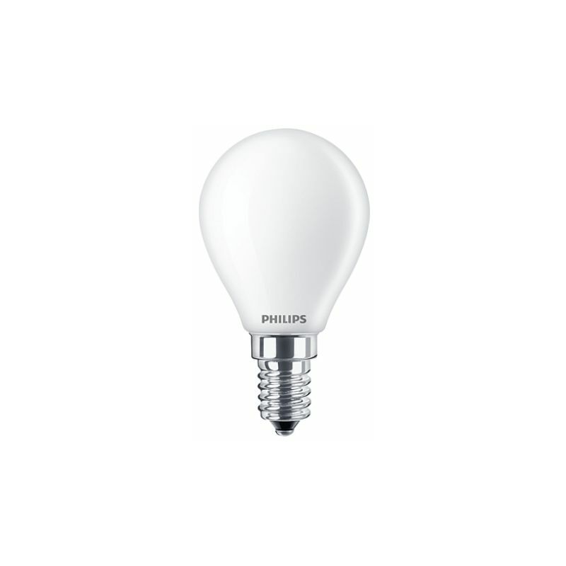 

Lampara Led Esferica Cristal Mate E14 4,3W Calida - Philips
