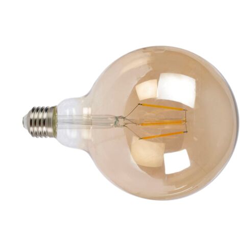 Bombilla con filamento Led globo G125 vintage DUOLEC E27 luz cálida 6W - talla