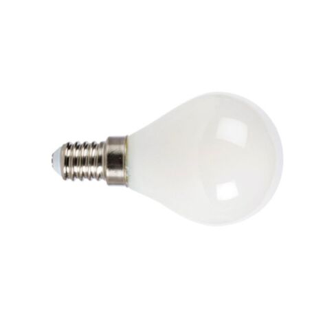 Bombilla con filamento Led mini globo opal DUOLEC E14 luz cálida 4W - talla