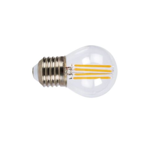 Bombilla con filamento Led mini globo transparente DUOLEC E27 luz cálida 4W - talla