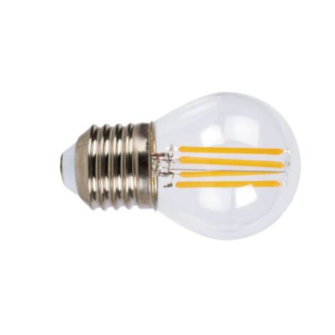 Bombilla con filamento Led mini globo transparente DUOLEC E27 luz fría 4W - talla