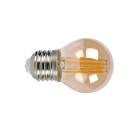 Bombilla con filamento Led mini globo vintage DUOLEC E27 luz cálida 4W - talla