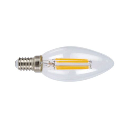 Bombilla con filamento Led vela DUOLEC E14 luz cálida 4W - talla
