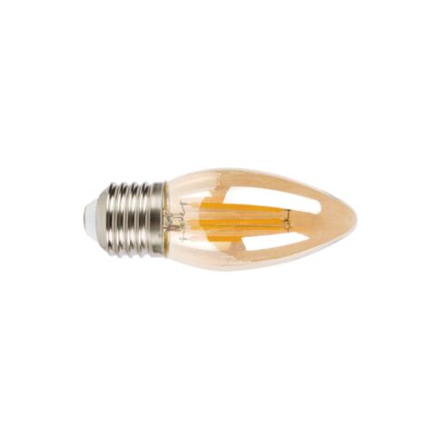Bombilla con filamento Led vela vintage DUOLEC E27 luz cálida 4W - talla