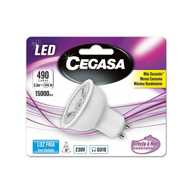 

Cegasa - Bombilla de led Gu10 5,8w fría