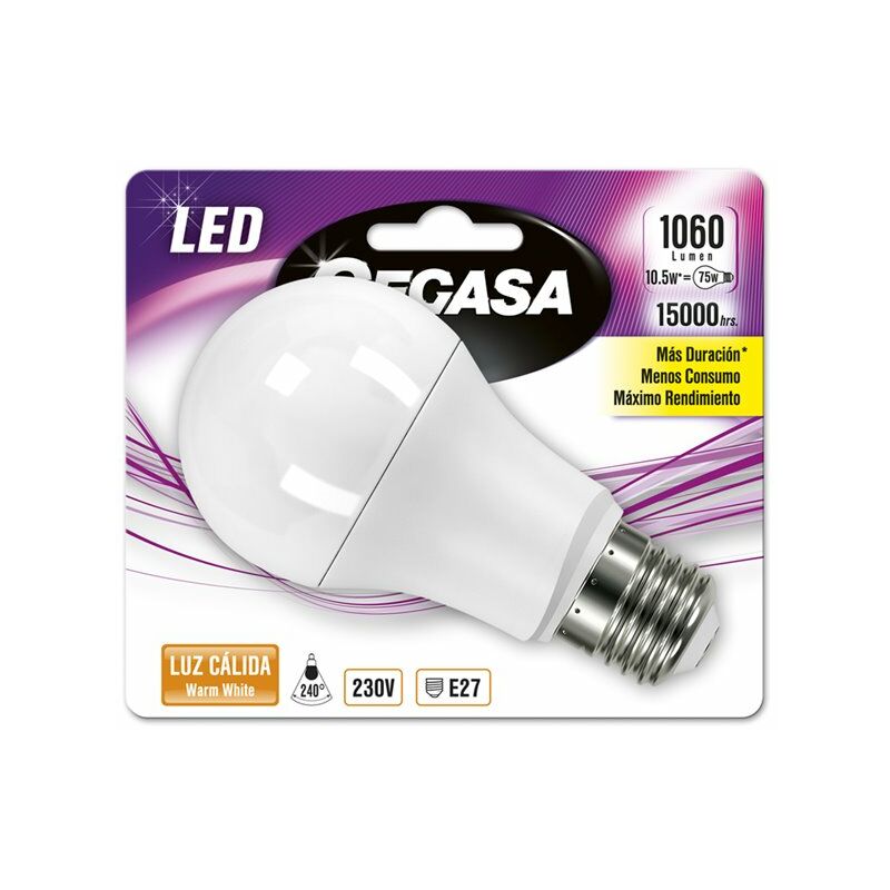 

Bombilla de led Standard E27 10,5w cálida - Cegasa