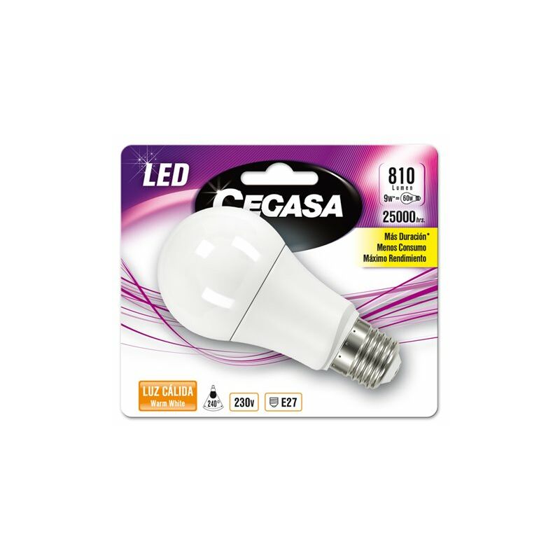 

Bombilla de led Cegasa Standard E27 8.8w cálida