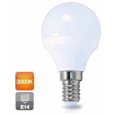 Bombilla de led esférica E14 6W luz cálida 3000K 560 lm GSC 2002364