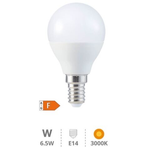 Bombilla de led esférica E14 6W luz cálida 3000K 560 lm GSC 2002364