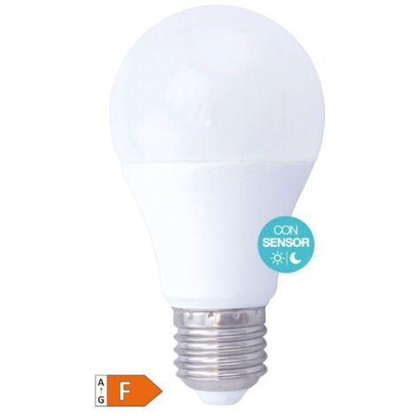 Bombilla de LED estándar con sensor crepuscular 9W E27 6000K