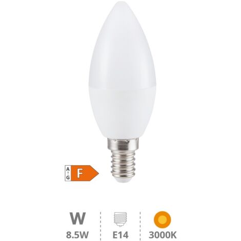 Bombilla de LED vela 8,5W E14 3000K