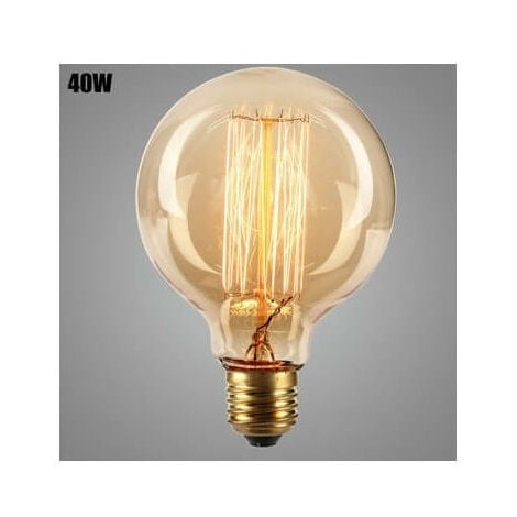 Bombilla de luz incandescente 40W lámpara vintage bombilla Edison E27 G95