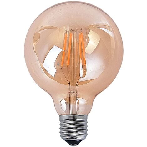 LÚZETE - BOMBILLA DECORATIVA ESFÉRICA LED E27 8W ÁMBAR