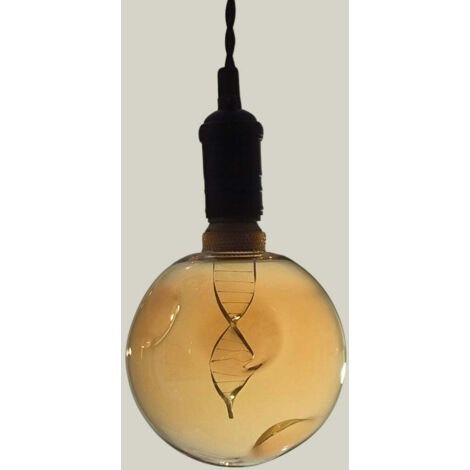 Bombilla Decorativa Filamento LED E27 4w 1800k G125 Globo Cristal Dorado