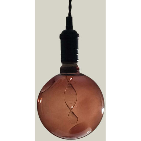 Bombilla Decorativa Filamento LED E27 4w 1800k G125 Globo Cristal Marrón