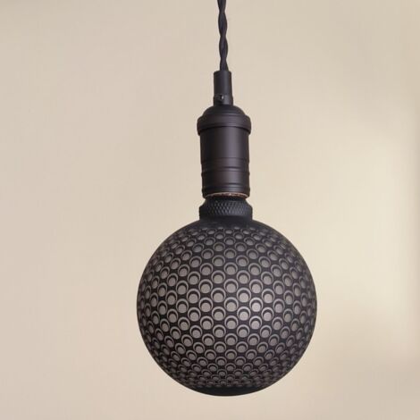 Bombilla Decorativa LED Círculos E27 4w 3000k G125  Cristal Gris