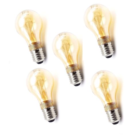 Bombilla Decorativa LED E27 2W 1800K Estándar en Cristal Dorado
