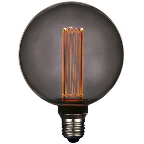 Bombilla Decorativa LED E27 4W 1800K Globo G125 en Cristal Gris