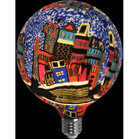 Bombilla Decorativa LED  E27 4w 3000k Globo Silicona Casas Colores