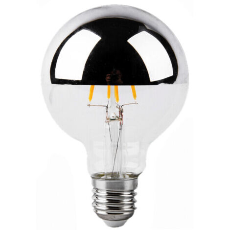 Bombilla Decorativa LED Globo G125 con Espejo - Luz Cálida 3000K, 8W