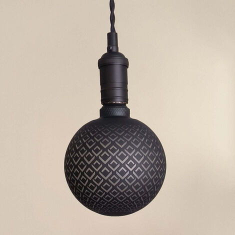 Bombilla Decorativa LED Rombos E27 4w 3000k G125  Cristal Gris
