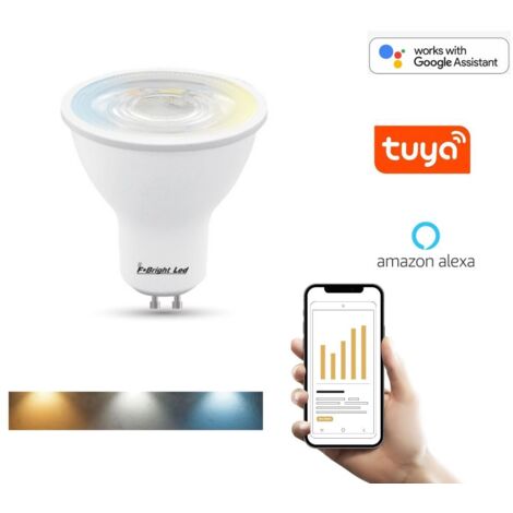 Bombilla Dicroica Inteligente Led Wifi GU10 4,5W CTT ( 2700K-6500K )