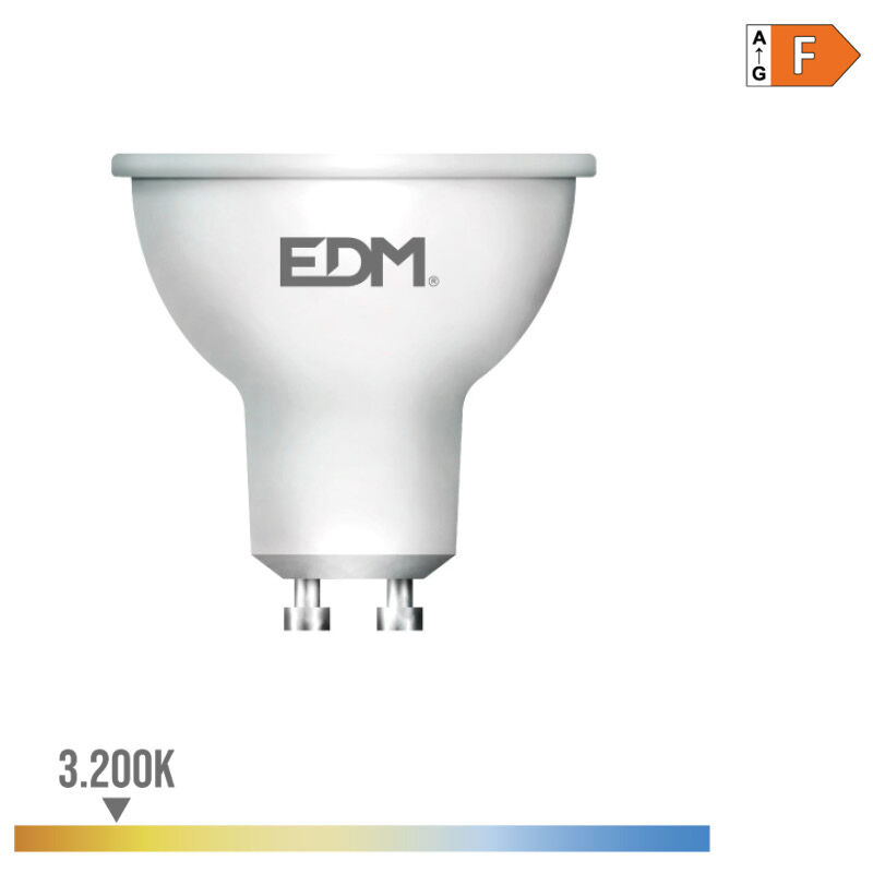 

Bombilla dicroica led gu10 5w 450 lm 3200k luz calida - EDM