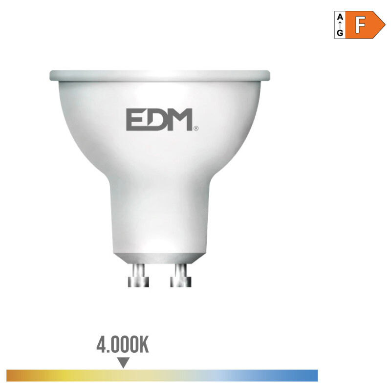 

EDM Bombilla dicroica led gu10 5w 450 lm 4000k luz dia edm