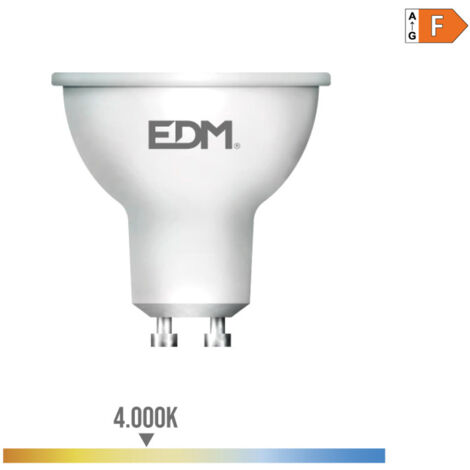 Bombilla Dicroica Led Gu10 8W 710Lm 4000K Luz Dia 120° Ø5x5.5cm