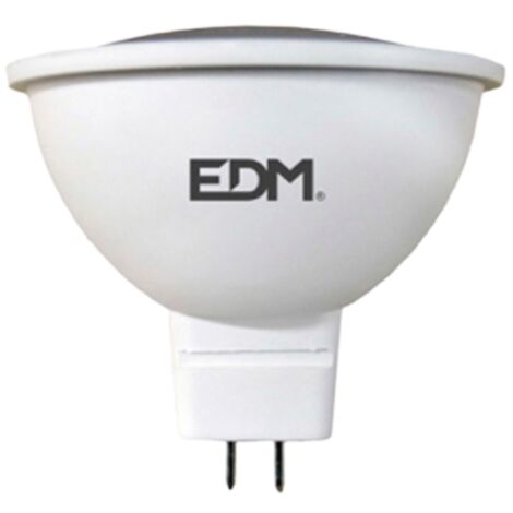 Bombilla dicroica led mr16 gu5.3 5w 12v 450lm 3200k luz cálida ø5x5cm EDM
