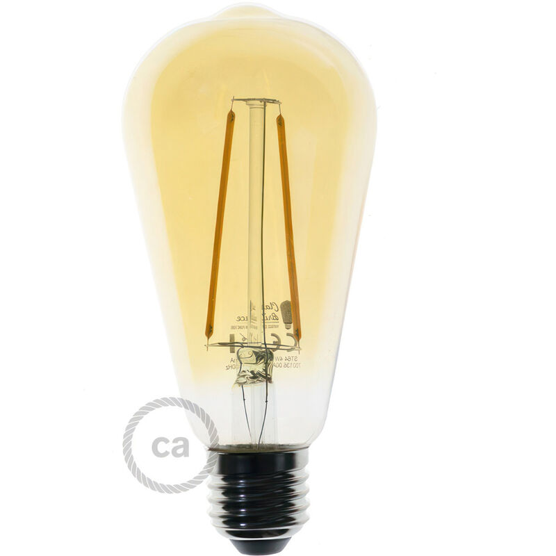 

Bombilla Dorada LED Edison ST64 Filamento Largo 4W E27 Decorativa Vintage 2000K