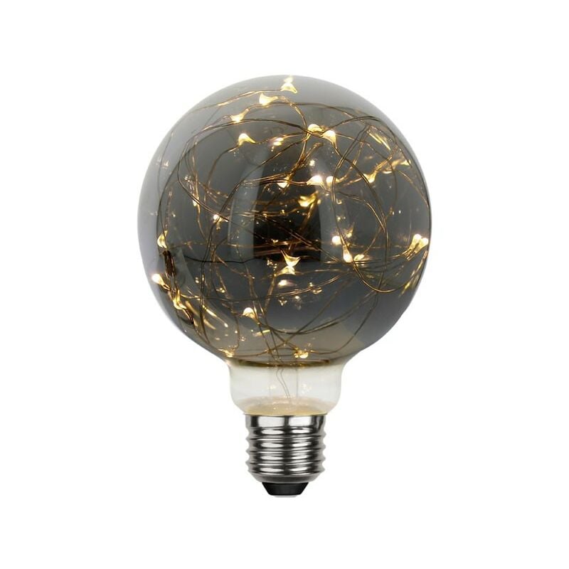 

Bombilla E27 Deco Smoked micro LED G95 1,5W Blanco cálido